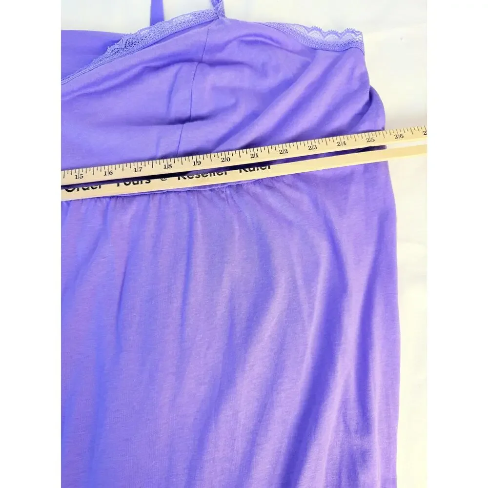 Avenue Body Lavender Sleeveless Spaghetti Straps V Neck Maxi Nightgown 30/32 - Picture 7 of 9